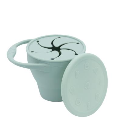 BapronBaby Silicone Collapsible Snack Cup (Sage) - 100% Food Grade Silicone - BPA  Phthalate  and Latex Free - Dishwasher Safe - 6 Months+