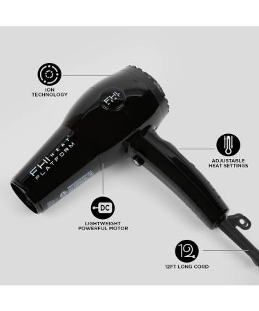 FHI HEAT Platform Nano Lite Pro 1900 Turbo Hair Dryer - Lightweight Ceramic Quick Dry Includes Comb Concentrator & Diffuser - International Shipping Available - Buy Online on GoSupps.com