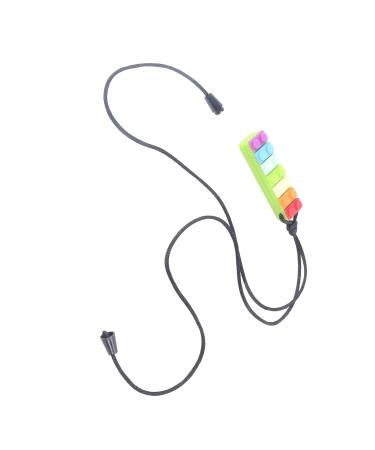 Baby Teether Necklace - 5 Colorful Low Temp Resistant Silicone Pendants for Boys (Green) - Buy Online on GoSupps.com