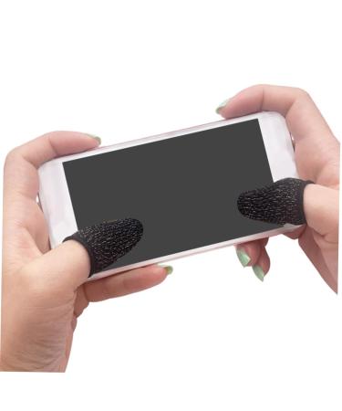 FRCOLOR 10pcs Finger Cots Thumb Stabilizer Gaming Finger Cover Finger Covers Anti-Sweat Thumb Fingers Protector Cot Fingertip Sleeves Phone Grip Cell Phone White Finger Guard Nylon