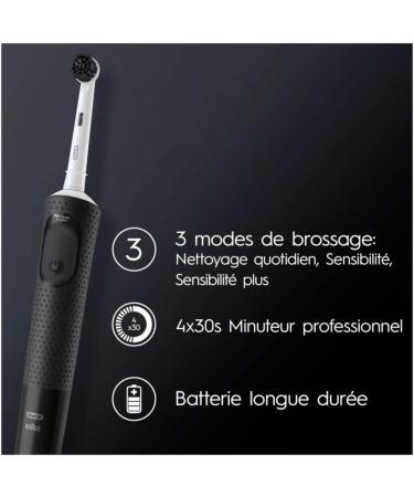 Oral-B Vitality Pro Electric Toothbrush - Pureclean Black (1 Pack) | International Shipping Available - Buy Online on GoSupps.com