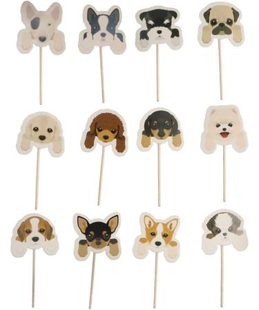 Leadigol Dog Dessert Cupcake Topper Pick Birthday Party Decoration Puppy Dog Theme Cupcake Toppers Cute Party Supplies Dog Puppy Cupcake Topper - Buy Online on GoSupps.com