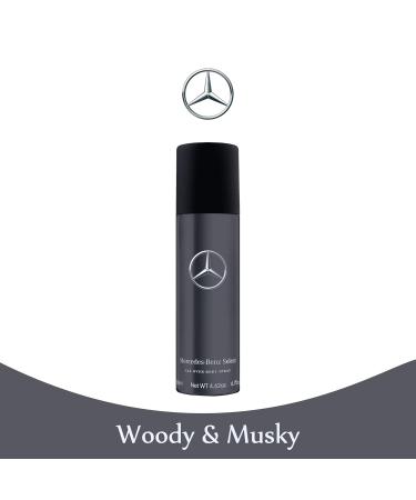 Mercedes-Benz Select All Over Body Spray - Woody Amber Fragrance for Men with Bergamot and Musk - All Day Freshness - Ideal Gift for Men - 6.7 oz - Buy Online on GoSupps.com