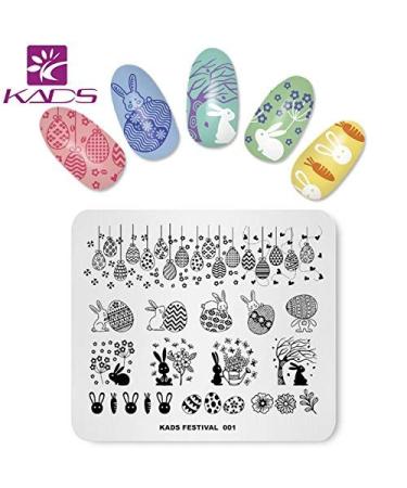 Kads Nail Art Stamping Template - Flower Pattern Stencil | 4pcs Manicure Supplies for Stunning Nail Art - Buy Online on GoSupps.com