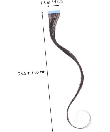 POPETPOP brown hair clip in hair extensions hair ties for women seamless hair extension beaded hair extensions human hair black real hair extensions full head clip Miss straight hair tape medium Black - Buy Online on GoSupps.com