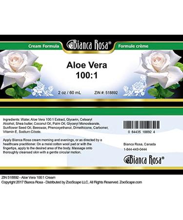 Aloe Vera 100:1 Cream - Soothing Hydration for Skin - 2 oz - International Shipping Available - Buy Online on GoSupps.com