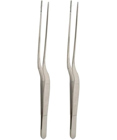 Multipurpose Handmade Stainless Steel Tweezers - 2 Pieces | Professional Eyebrow Facial & Hair Remover | High-Precision DIY & Sewing Tool - Buy Online on GoSupps.com