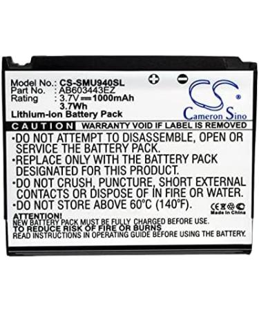 SPANN Battery Replacement for Verizon SCH-U940 SCH-U940v U940 Glyde - 3.7V Part No: AB603443EZ SAMU940BATS - Buy Now - Buy Online on GoSupps.com