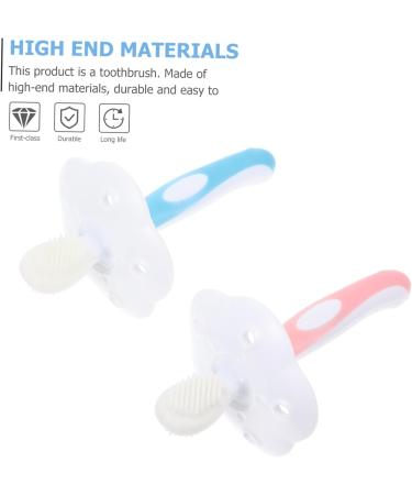 Buy Gatuida Silicone Toothbrushes for Kids - 2 Sets of Baby Bite Toys & Cleaning Brushes - Pink - Buy Online on GoSupps.com