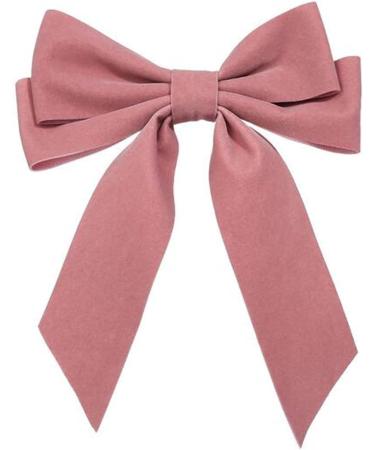 Yheakne Velvet Hair Bow with Long Satin Tail - Pink Hair Accessory for Women and Girls - Buy Online on GoSupps.com