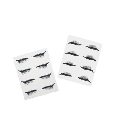 Beavorty False Lashes 8 Pairs glitter eyeliner stickers stickers tape cat eyeliner stickers eyeline strip 1 count (Pack of 1) As Shown