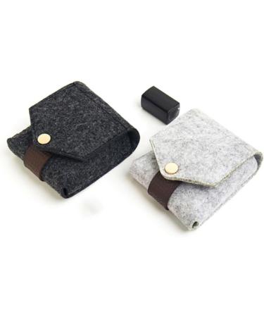 Shop Minkissy 2 Pcs Lipstick Bag & Mini Wallet | Lip Balm Holder & Organizer - Light Grey - Buy Online on GoSupps.com