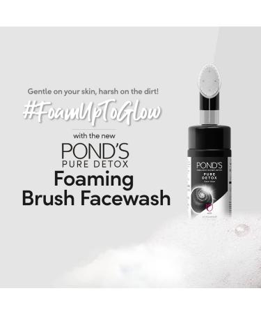 Po.nds Pure Detox Foaming Brush Facewash 150ml - Gentle Exfoliation for Clear Glow & Deep Clean - Buy Online on GoSupps.com