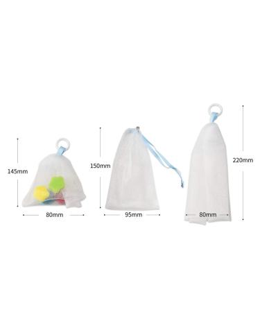 Pack of 3 Mesh Bags - Double Layer Bubble Net Shower & Skin Care Holder | Eco-Friendly Cleaning Solution - Buy Online on GoSupps.com