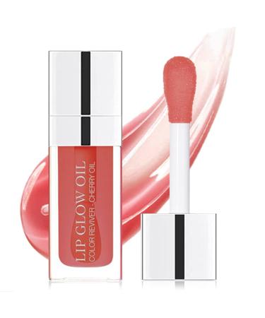 Charm Kiss Hydrating Lip Glow Oil  Moisturizing Lip Oil Gloss Transparent Plumping Lip Gloss  Transparent Toot Lip Oil  Korean Fashion Lip GlossLip Oil Tinted for Lip Care and Dry Lips-Rosewood 012 Rosewood