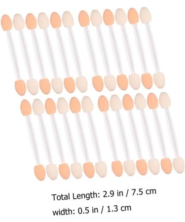 SOESFOUFU 50pcs Two-color Eyeshadow Brush Professional Eyeshadow Accessories Concealer Latex Head White - Buy Online on GoSupps.com