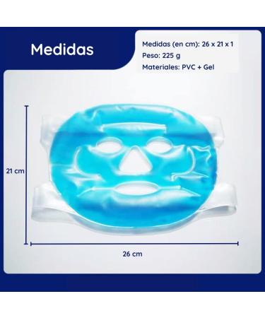 Cold gel face mask cold face mask to reduce inflammation and dark circles relief from migraines and headaches hot and cold effect mask improves circulation - Buy Online on GoSupps.com