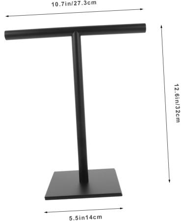 Alipis Towel Bar Towel Standing Bar Bathroom Towel Stand Towel Storage Rack Can Move Towel Rack 32X27.3X14CM Black - Buy Online on GoSupps.com