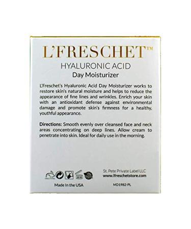 L Freschet Hyaluronic Acid Day Moisturizer - Hydrating Anti-Aging Cream for All Skin Types - International Shipping Available - Buy Online on GoSupps.com