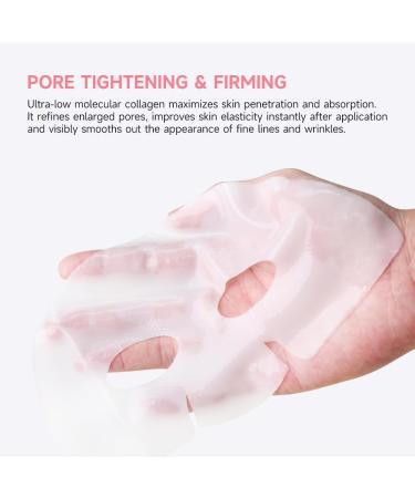 Pink Collagen Jelly Gel Mask Korean Organic Collagen Face Mask Collagen Face Mask Korean Collagen Mask Korean Collagen Face Mask Pore Care Firming Moisturizing Korean Skincare (6pc) - Buy Online on GoSupps.com