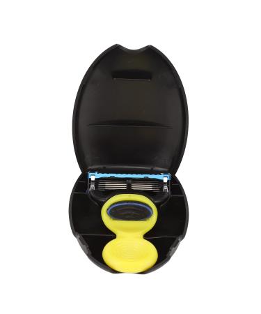 Natudeco Razor Epilator - 45 Rotatable Manual Razor for Face & Travel | Multi-Layer Design Compact & Practical - Yellow - Buy Online on GoSupps.com