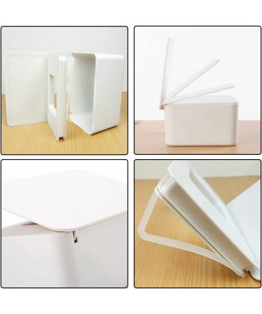 Wipes Storage Box Wet Wipes Dispenser Tissue Box Holder Wipes Napkin Box for Wet Wipes with Lid for Home Office (White) - Buy Online on GoSupps.com