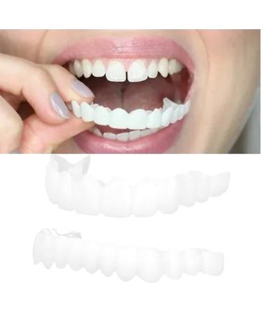 Dentures Teeth Temporary Braces Set with Holder - Imitation Fake Teeth for Whitening Upper & Lower Teeth - Buy Online on GoSupps.com