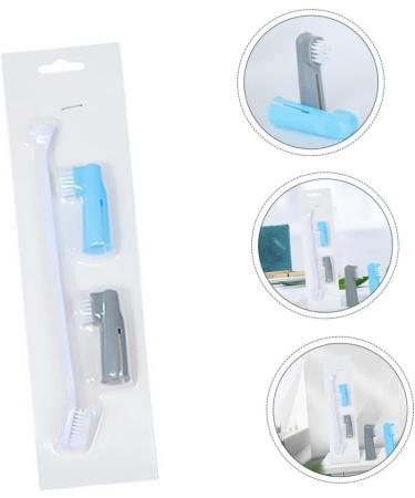 Beavorty 3pcs and Dog Cat Tools Tooth Plastic Brush Teeth Pet Professional Double-head 1 count (Pack of 1) Assorted Color - Buy Online on GoSupps.com