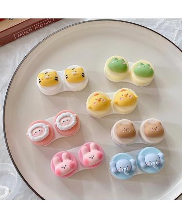 Portable Mini Contact Lenses Case - Cute Cartoon Travel Set for Girls - Cow Design - Ideal Gift & Lens Container - Buy Online on GoSupps.com
