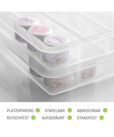 Large Stackable Sorting Box for Nail Design - Transparent Storage for Gel Crucibles & Art Supplies | Lyninails - Buy Online on GoSupps.com