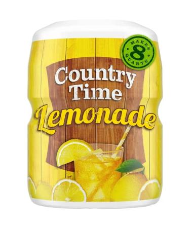 Lemonade Naturally Flavoured Powdered Drink Mix Bundle. Includes (1) Container of Country Time Lemonade Naturally Flavoured Powdered Drink Mix (538g) with BIG MAPLE Trivia Cards. Perfect for Summer Days Pool Beach Home School