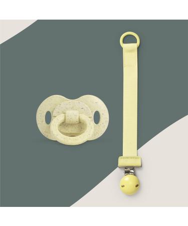 Elodie Details Baby Schnuller 2 Pack | Bamboo Natural Rubber Drop Shape - Sunny Day Yellow/Blushing Pink | Ideal for 3+ Months - Buy Online on GoSupps.com