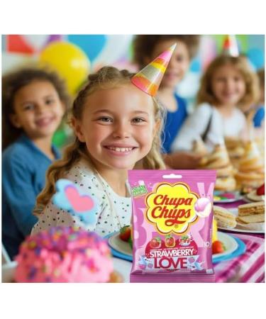 Chupa Chups Strawberry Love Lollipops Bulk Sweets for Party Bags 3 Assorted Flavour Lollies Sweet Bulk Pink Lollypops Mix for Sweet Sharing Chupa Chup Party Sweet Lolly 3x10 pack by NAVIC DIRECT - Buy Online on GoSupps.com