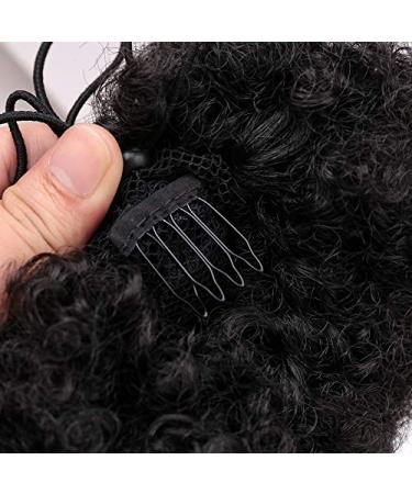 Afro Synthetic Short Kinky Drawstring Ponytail - High Temperature Clip-In Hair Extension for Puff Hair Bun - Buy Online on GoSupps.com