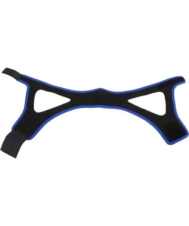 Jopwkuin Breathable Chin Strap - Special Triangular Design for Snoring Prevention (Black Blue Border) - Buy Online on GoSupps.com