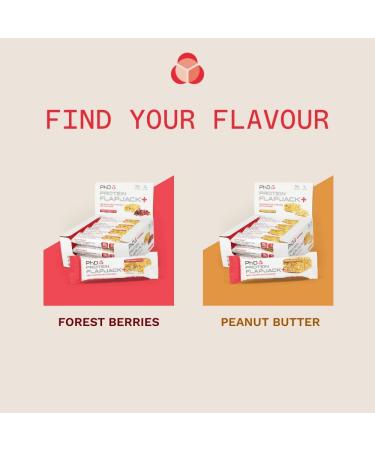 PhD Nutrition Protein Flapjack+ Forest Berries 12 Bars | High Protein, Low Sugar Snack with Complex Carbs & Vitamin E - Buy Online on GoSupps.com