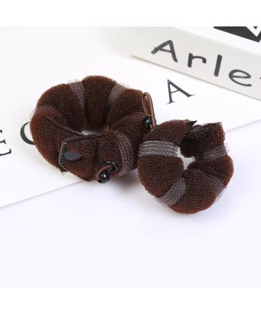 3PCS Magic Hair Styler Donut Bun Maker Set - Hair Styling Twist Ring & Braiding Tool - Curler Accessory in Brown - Buy Online on GoSupps.com