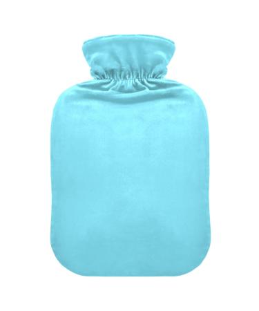 Sky Blue Hot Water Bottle with Cover Hot Water Bottles for Pain Relief Hand Feet Hot Water Bottles for Women Girls Kids 1L