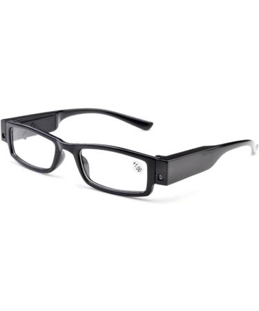 Multi Strength Reading Glasses +4.00 | Nighttime Reader Glasses with Dual LED Lights | Compact Full Frame Eyewear for Clear Vision - International Shipping Available - Buy Online on GoSupps.com
