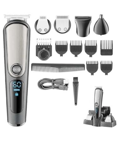 5 In 1 Adjustable Hair Beard Trimmer For Men Body Groomer Electirc Shaver Facial Nose Ear Trimmer Eyebrow Rechargeable