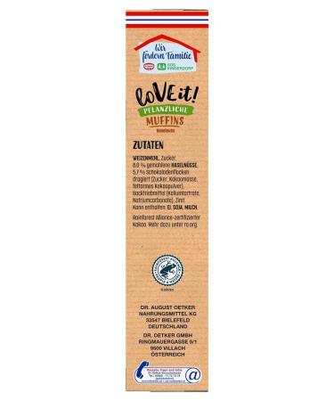 Dr. Oetker LoVE it! Vegan Hazelnut Muffins 410g Plant-Based Baking Mix for Delicious Treats - Buy Online on GoSupps.com