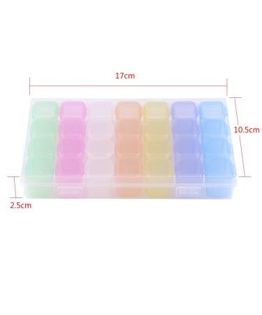 PP 28 Slot Transparent Plastic Organizer Box for Nail Art Jewelry Diamond Painting & Craft Storage - Buy Online on GoSupps.com