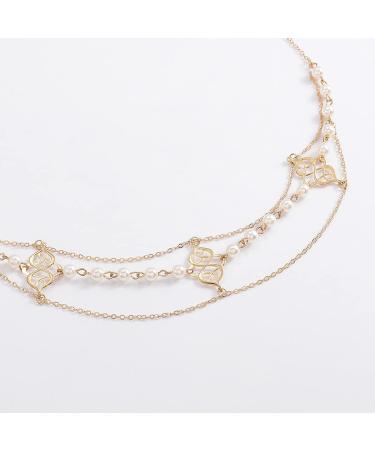 Runmi Pearl Hairpiece - Gold Headband Wedding Hair Accessories for Women & Girls | International Shipping - Buy Online on GoSupps.com