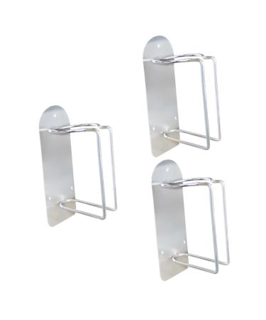 NOLITOY 3 Pcs Hair Cutter Holder Hairdressing Tool Holder Wall Blow Dryer Holder Hair Dryer Stand 15x5.5cmx3pcs Silverx3pcs