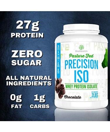 Precision ISO Chocolate 5lb - Premium Whey Protein Isolate (27g) + Amino Acids Zero Sugar GMO Free - 70 Servings - Buy Online on GoSupps.com