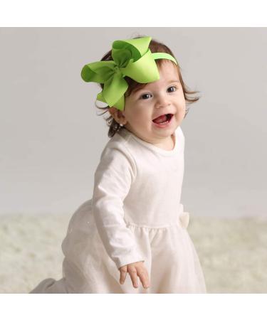 WillingTee 6 Inch Boutique Grosgrain Ribbon Hair Bows Headbands - 30 Colors for Baby Girls, Infants, Toddlers, Kids, Teens - Buy Online on GoSupps.com