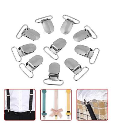 10PC Pacifier Clips - Silver Metal Clips for Pacifiers Bibs & Toys (25mm) | International Shipping Available - Buy Online on GoSupps.com