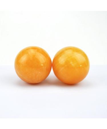 Chinese Jade Baoding Balls 5.1 cm - Yellow | Enhance Wellness & Balance | International Shipping - Buy Online on GoSupps.com
