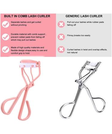 Premium Lash Curler with Comb - Durable Carbon Steel Comfortable Grip No More Curling Mishaps - Shop Internationally - Buy Online on GoSupps.com