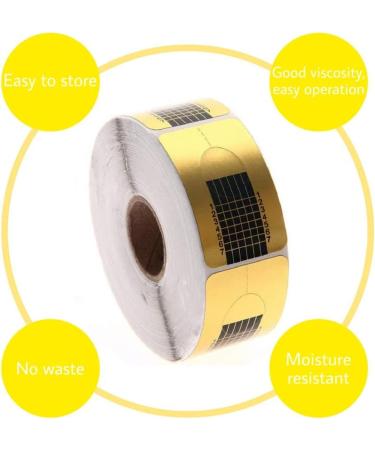 Self-Adhesive Nail Stencil Roll - 500 Pieces Gold Foil Modeling Templates for Nail Art & Gel Extensions - International Shipping Available - Buy Online on GoSupps.com